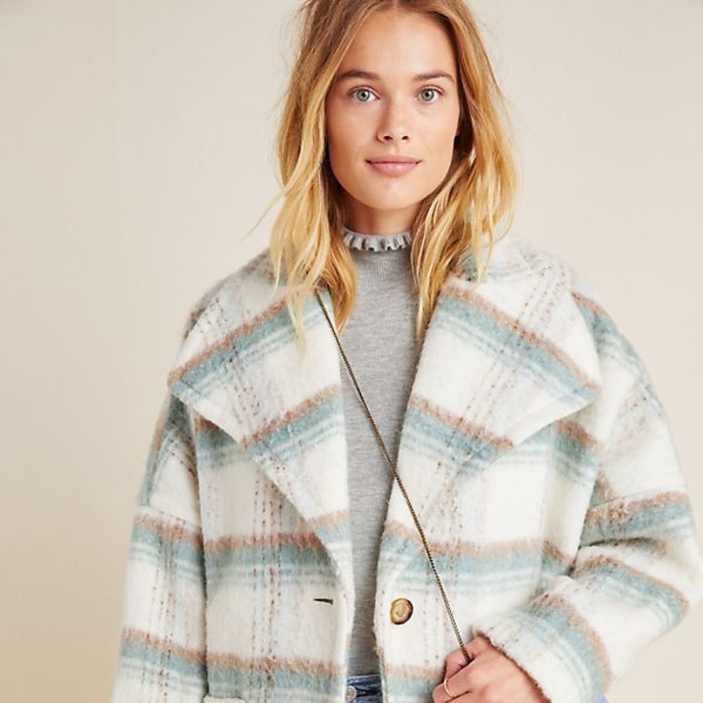 Elsa plaid coat SOLD OUT on anthro website